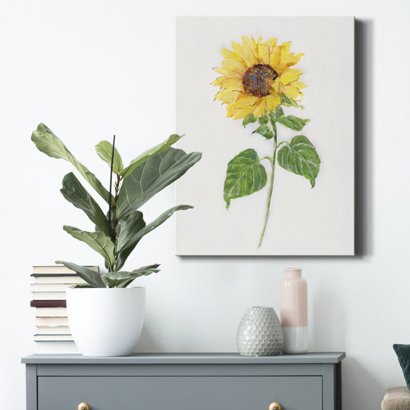 Sunflower II - Wrapped Canvas Painting, 40" H x 30" W x 1" D