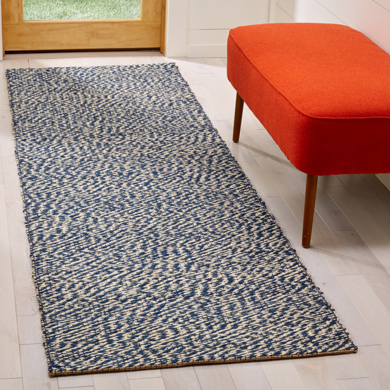 Dollard Natural Fiber Hand Woven Jute Abstract Rug, Runner 2' x 6'