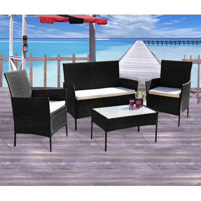 Sabillasville 102Cm Wide Outdoor Garden Sofa with Cushions