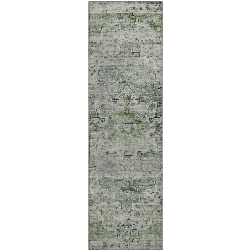 Premium Machine Washable Ashington AMF1832 Global Rug, Runner 2'3" x 7'6"