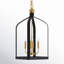 Luminaire suspendu 8 lumières Savoy House Sheffield en noir mat avec accents laiton chaud-2025255212-2051575317-2051575316