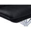 Chaise de salle à manger de 2 personnes, revêtue de tissu noir, base en métal, look contemporain pour table