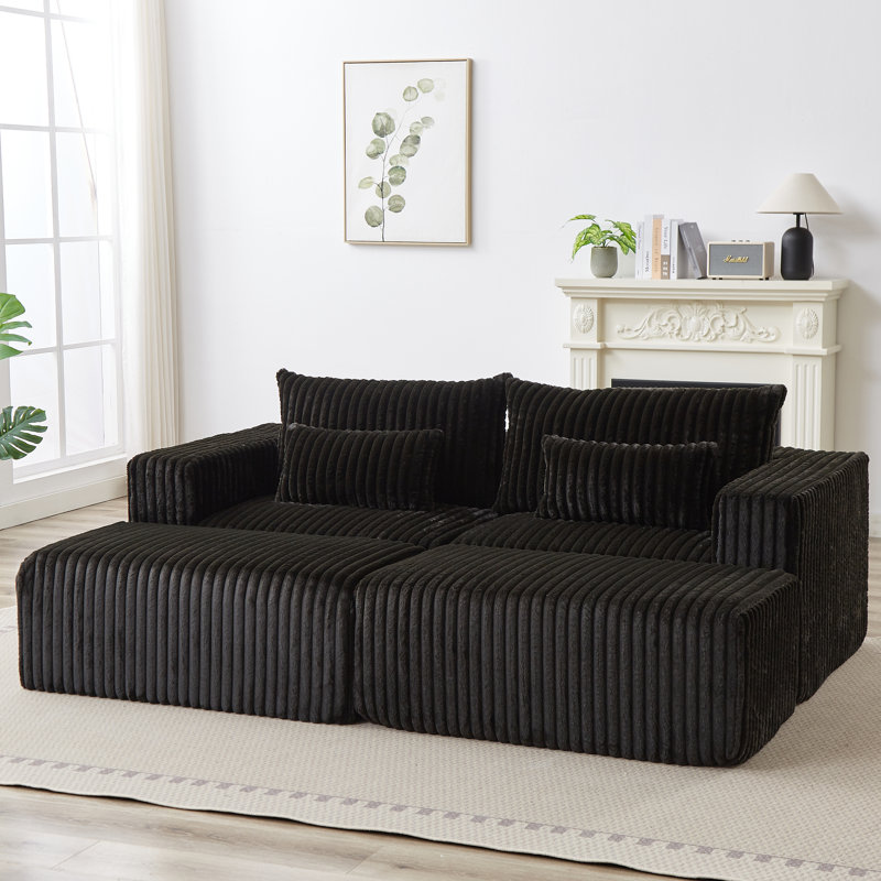 Fauteuil inclinable moderne pour 2 personnes, Velours côtelé vert armée