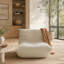 Bean Bag Chair for Adults, Memory Foam Beanbag Sofa with High Rebound Sponge, Low Center of Gravity Floor Chair, Soft Velvet Reading Nook Furniture for Bedroom Living Room, No Assembly white 90cm-2050559423