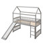 Lit mezzanine simple avec glissade, lit maison avec glissade-2077316006