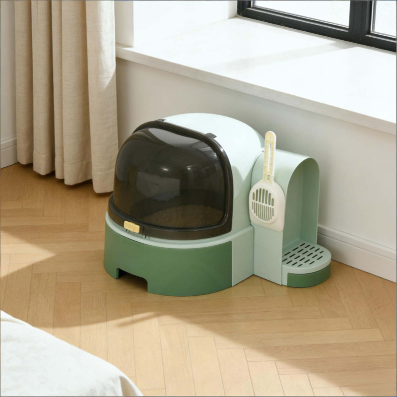 Litière couverte, litière pour chat
