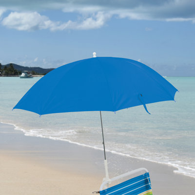 Rio Wave 4 x 4 x 3 ft Blue Adjustable Clamp-On Beach Umbrella
