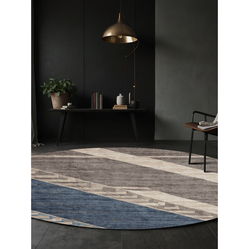 Tapis gris soyeux et moelleux, Rectangle 2 pi x 3 pi