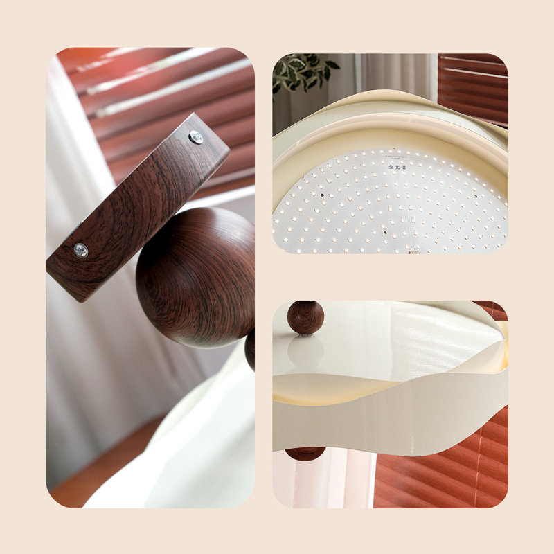 21.65" Cream-coloured French Medieval-style Semi-flush Mount Light