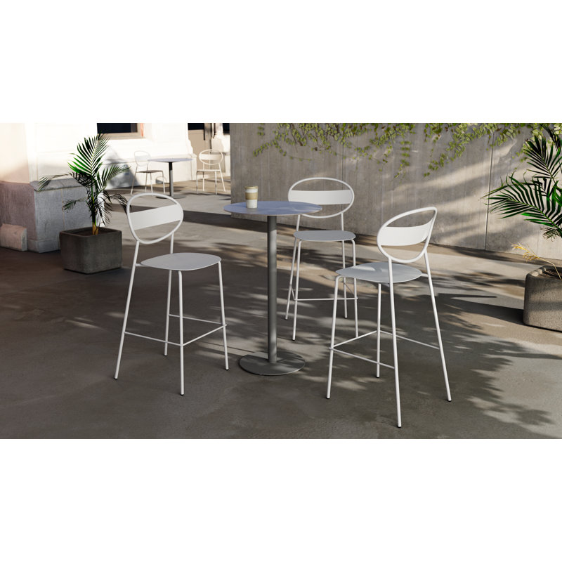 Tabouret de bar 25 po Sole, Blanc