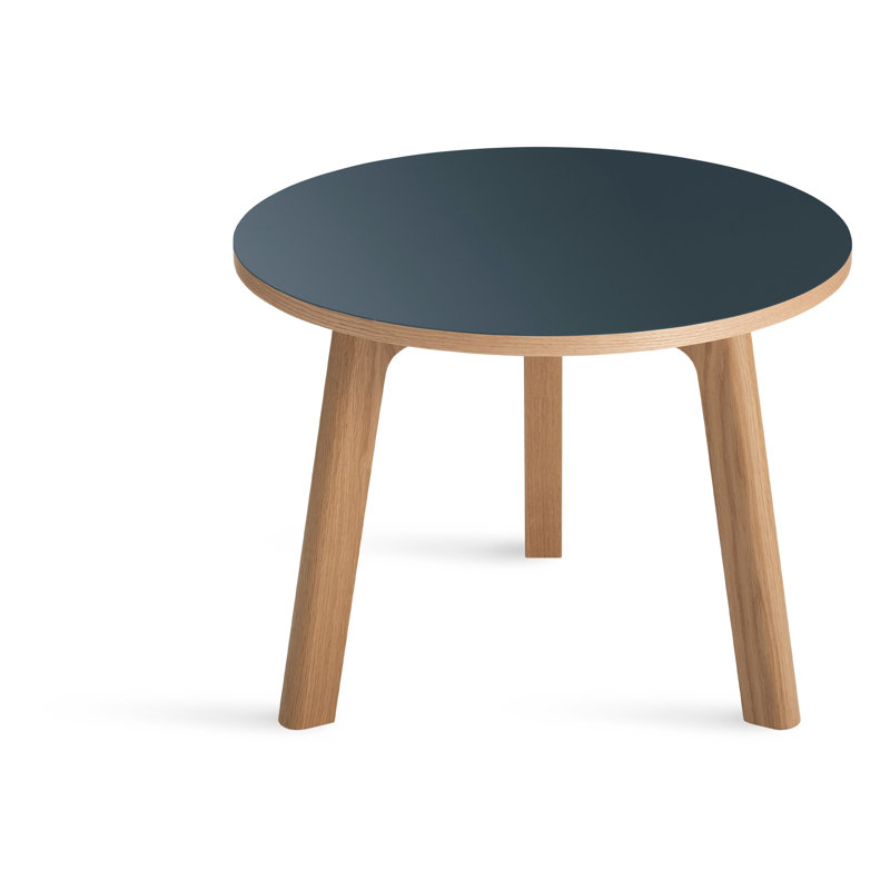 Apt Solid Wood End Table, Black, 21" H x 16" W x 16" D, Walnut