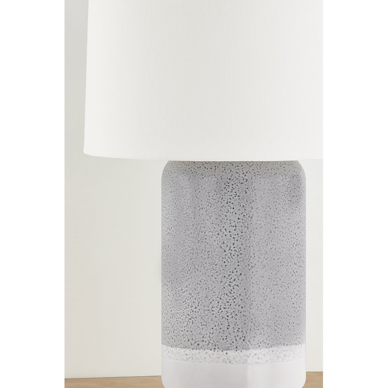 Washingtonville Table Lamp in Aged Brass and Ceramic Blue Shore