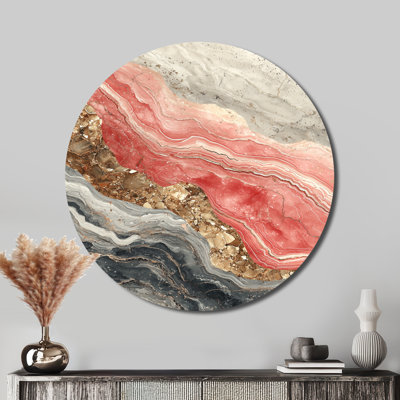 Décoration murale ronde en cristal Rose Gem Whispers Of The Crystal