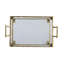 Chariot-bar 23,5 x 13,5 x 30 po, laiton antique