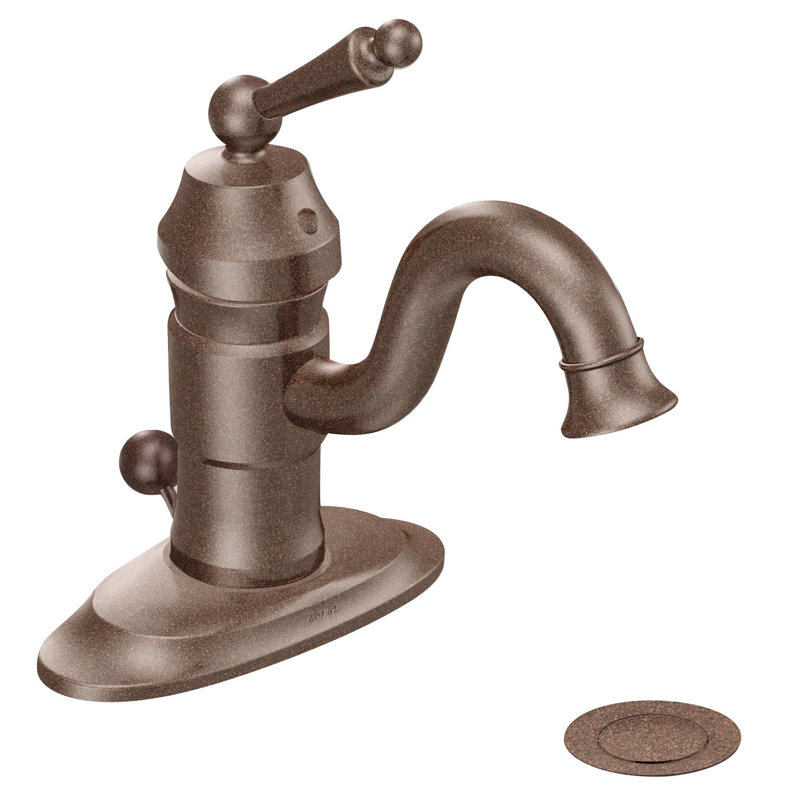 Waterhill Single Hole Bathroom Faucet with Pop-Up Drain, Oil Rubbed Bronze