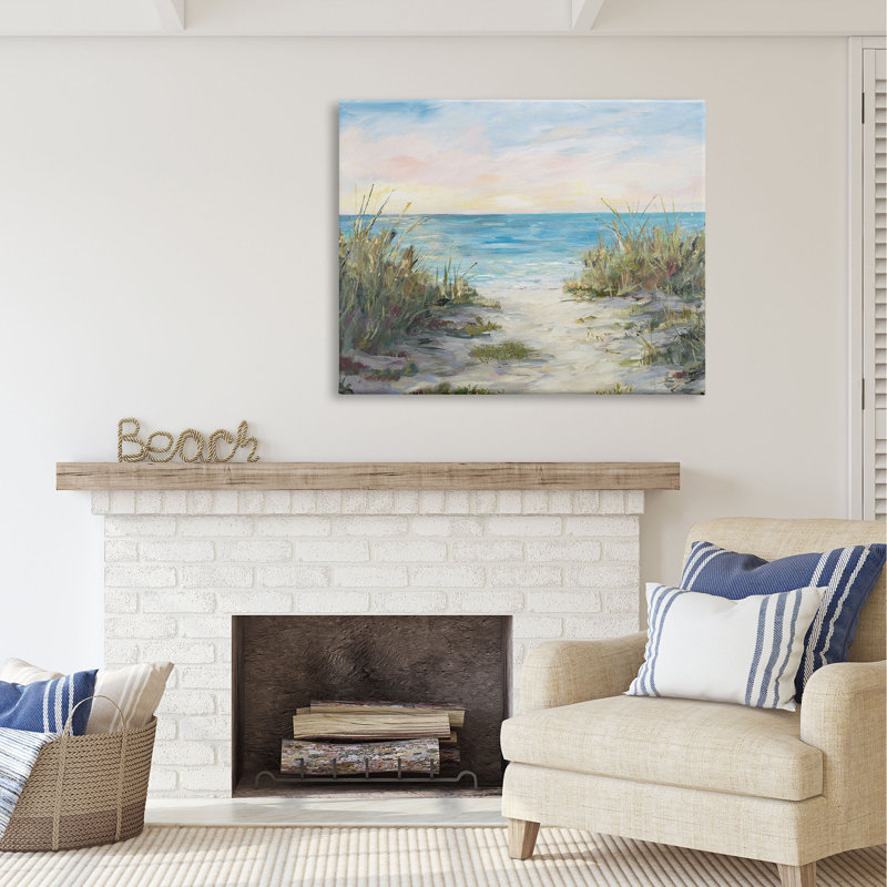 «Highland Dunes Sea Grass Ocean Path», art giclée par Julie Derice, H 36 po x l 48 po x P 1,5 po