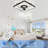Denelda 20 Inch Modern Low Profile Flush Mount Ceiling Fan with Lights, DC Motor Dimmable LED Light Ceiling Fan