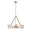Lustre tambour 19 lumières dorées 19 "avec verre d'eau texturé Ripple