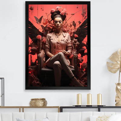 Femme ange rose muse mexicaine III