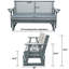 Fauteuil oscillant d'extérieur en bois massif 2 places, gris-123297367