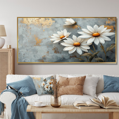 Geraniums Pure Form Minimalisme I - marguerites, art mural