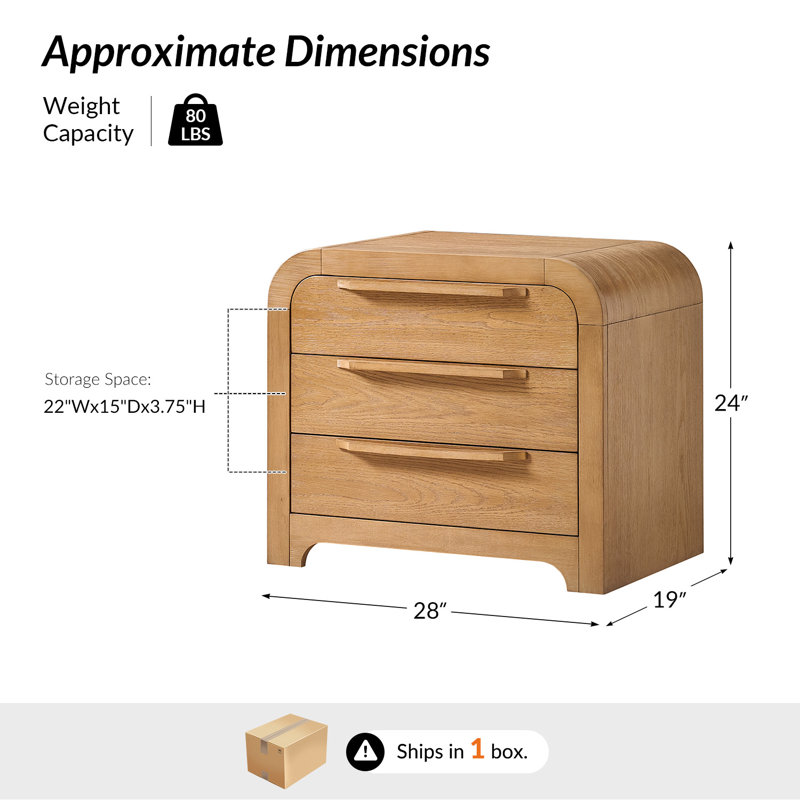 Ensemble de chambre à coucher moderne Alza 4 pièces, lit rembourré avec deux tables de chevet et une commode, Grand lit