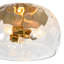 Brass 3-Light Hammered Glass Bowl Flush Mount