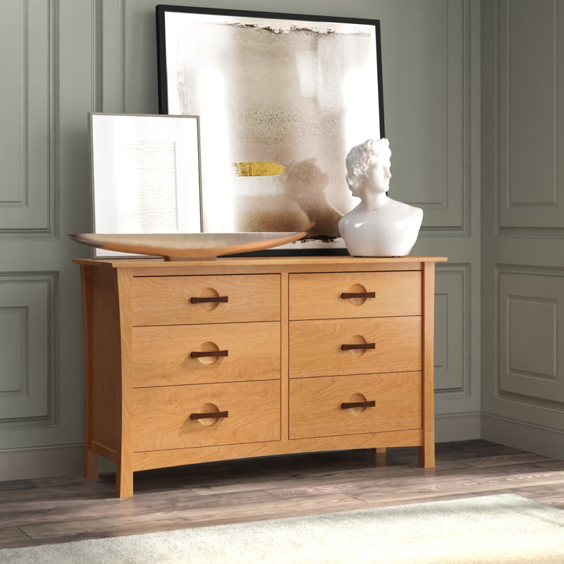Berkeley 6 - Drawer Solid Wood Dresser, Natural Cherry