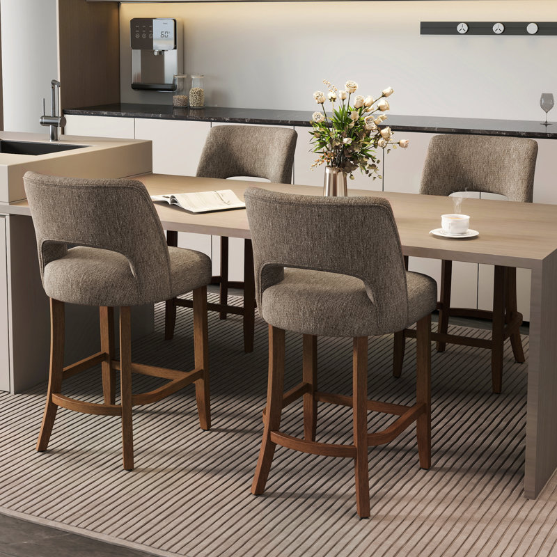 Tabouret de bar Bisto, Brun