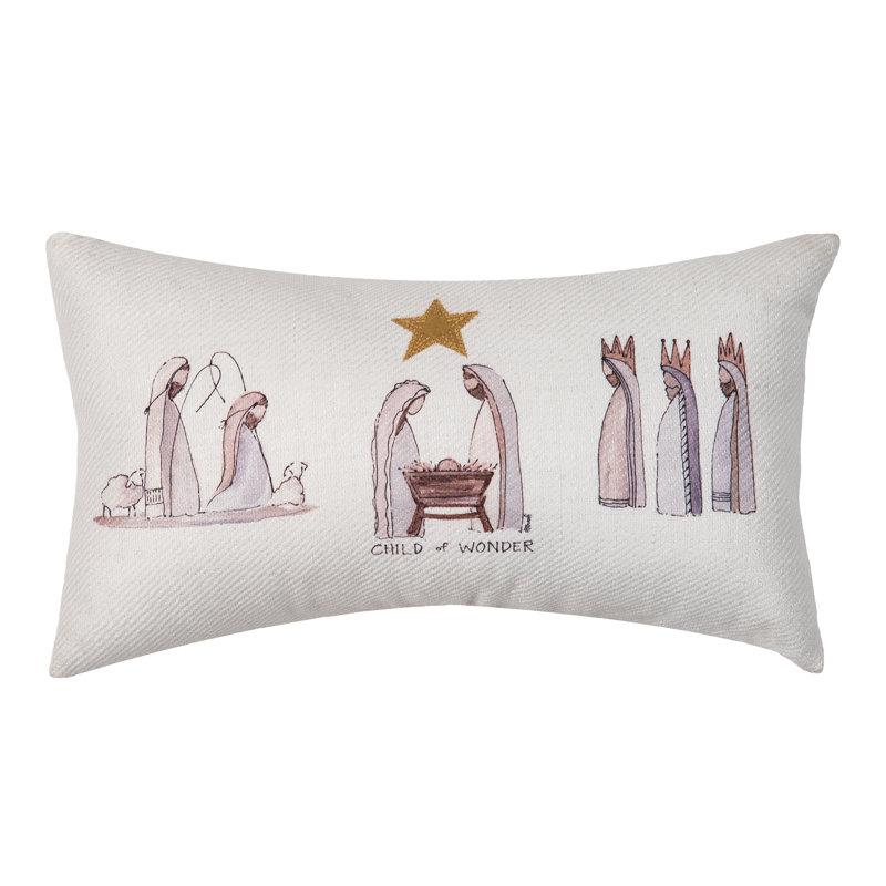 Cotton Reversible Throw Pillow