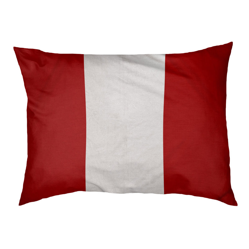 Coussin extérieur Oklahoma, Grand (l 40 po x P 30 po x H 6,5 po), Rouge / blanc / rouge