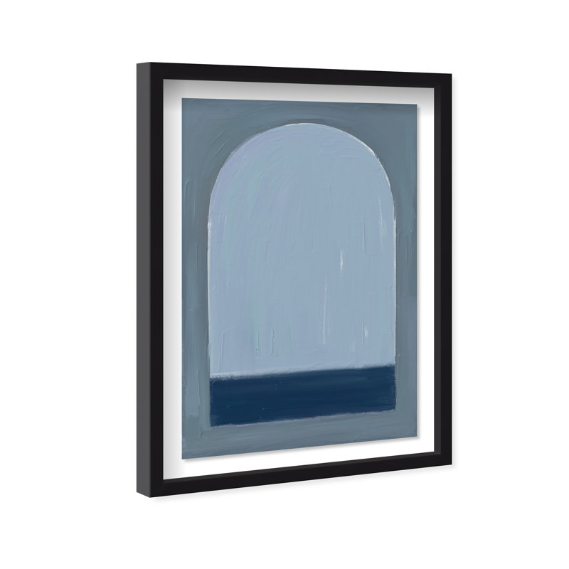 Minimal Ocean Window Print by Oliver Gal, 31.5"H x 46.5"W, Black Shadowbox