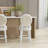 Swivel Upholstered Counter Stool with Solid Wood Frame-1721288312-1721288318