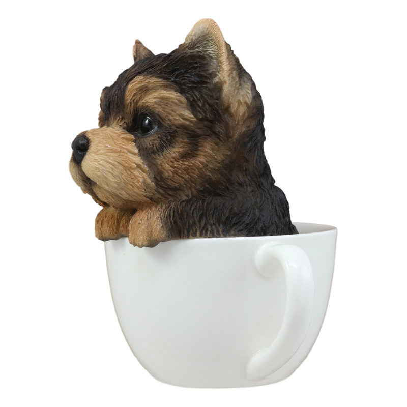Figurine adorable réaliste pour chien yorkie tasse à thé Kellyville