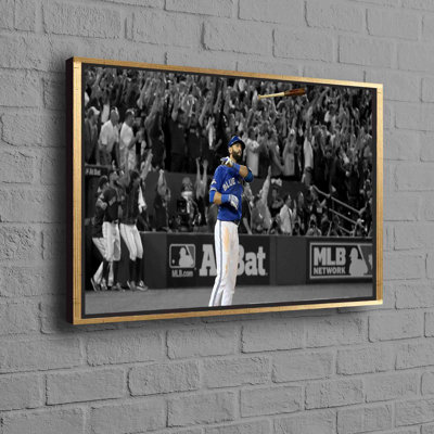 Jose Bautista Toronto Jays Inspired Motivational Wall Art on Canvas Featuring Famed Baseball Star for Sports Fans and Home Decor