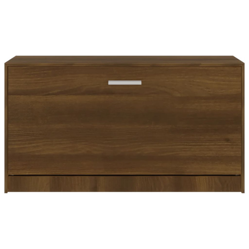 Aubrie Storage Bench, Brown Oak