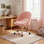 Chaise de meuble-lavabo rembourrée à dossier creux avec siège en métal doré-1602850793-1602850795