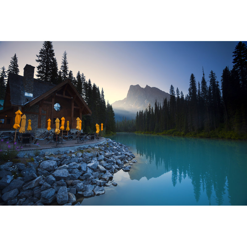 Emerald Lake Lodge - Wrapped Canvas Print, 20cm H x 30cm W x 3.8cm D