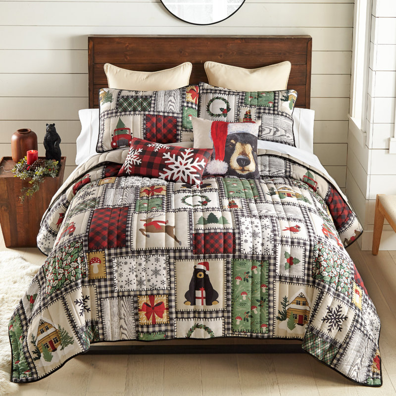 Ensemble de courtepointe pour grand lit 3 pièces Your Your Lifestyle par Donna Sharp Winter Cottage