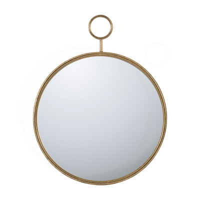 Iron Frame Vertical Round Mirror