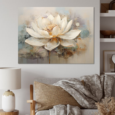 Antique Lotus Connection I - Lotus Framed Prints
