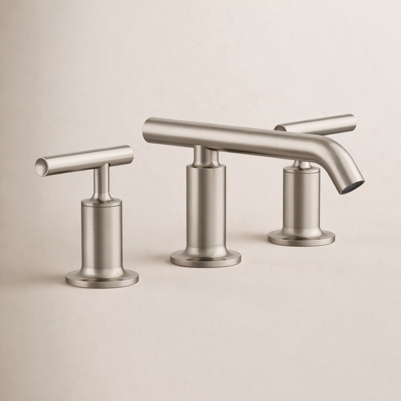 Purist Widespread Bathroom Faucet with Drain Assembly, Vibrant Brushed Nickel