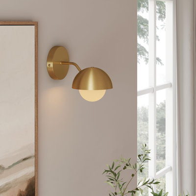 Eclipse Globe Wall Sconce In Brass
