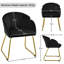 Flower Shape Tub Chair with Golden Metal Legs -675051649