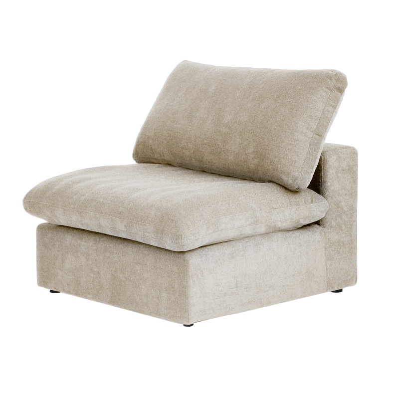 Chaise à housse en mélange de lin, Khaki