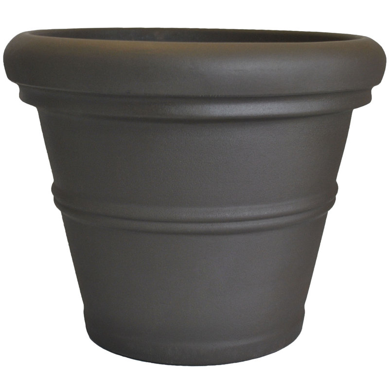 Canotib Pot Planter, Black, 13" H x 15.5" W  x 15.5" D
