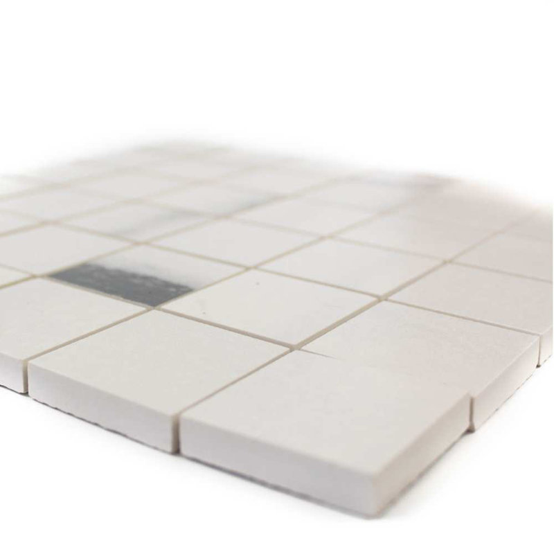 Penthouse 2" x 2" Porcelain Grid Mosaic Wall & Floor Tile, White Fantasy