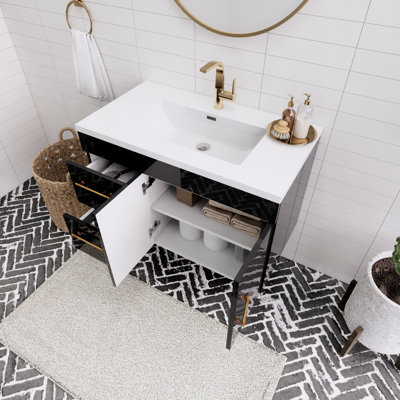 Spring 36'' Single Bathroom Vanity with Acrylic Top