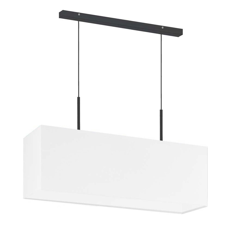 Gener 2 - Light Square/Rectangle Pendant, White, Black