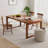 Nut-brown Rectangular Solid Wood Butterfly Leaf Dining Table-2022450516